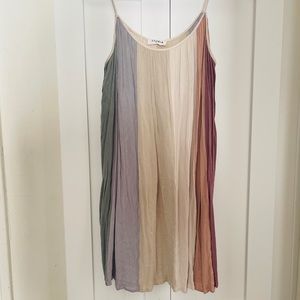 Muted rainbow Storia dress, size large